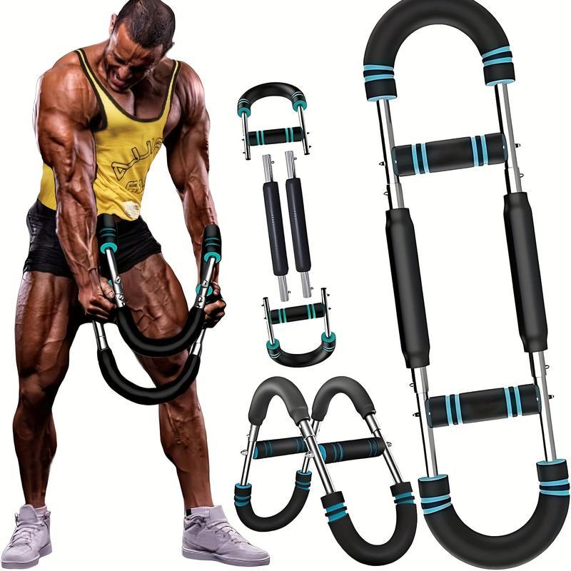 Muscle trainer, detachable portable spring resistance, strengthens arm muscles, home gym fitness equipment, adjustable hand grip strengthener, triceps trainer, men's fitness trainer