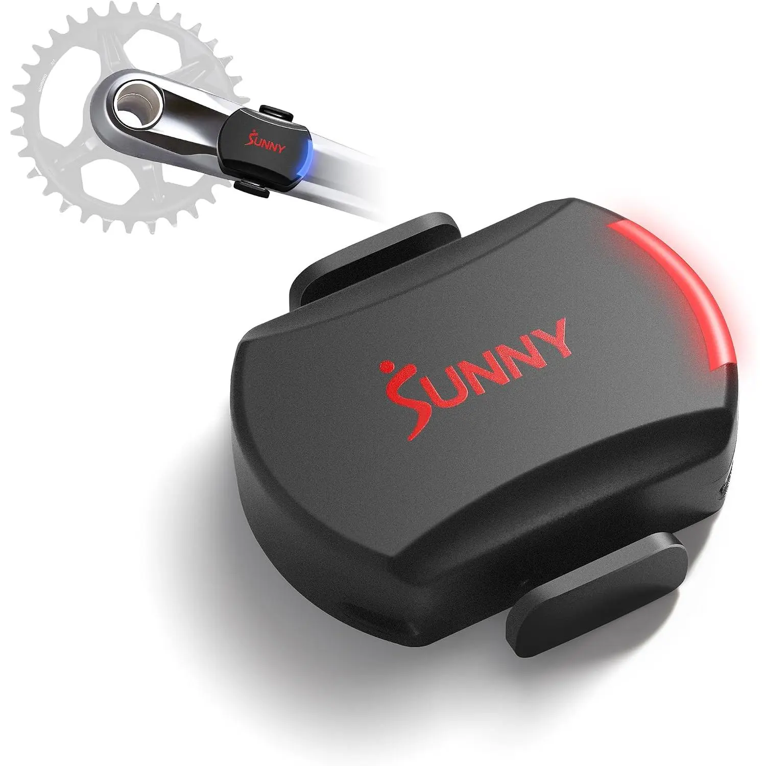 Sunny Health & Fitness 2-in-1 Advanced Cadence/RPM + Speed Sensor, Cadence Sensor Bluetooth ANT+ for Indoor/Outdoor Bikes, Magnet-Less Design for Outdoor Cycles, Exercise Bikes, and More - CB110S | Cadence & Speed Tracking, Indoor & Outdoor Cycling, Bluet