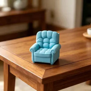 3D Printed Mini Sofa Micro Model, Home Scene Decorative Ornament, Realistic Furniture Model, DIY Craft Kit, Perfect Gift Idea