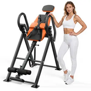 VEVOR Inversion Table, 300 lbs Capacity Heavy Duty Back Inverter Stretcher, Inverted Table with Dual-Roller Locking, Decompression Tables for Shoulders, Neck, Back, Multi-Angle Adjustable Tether Stra