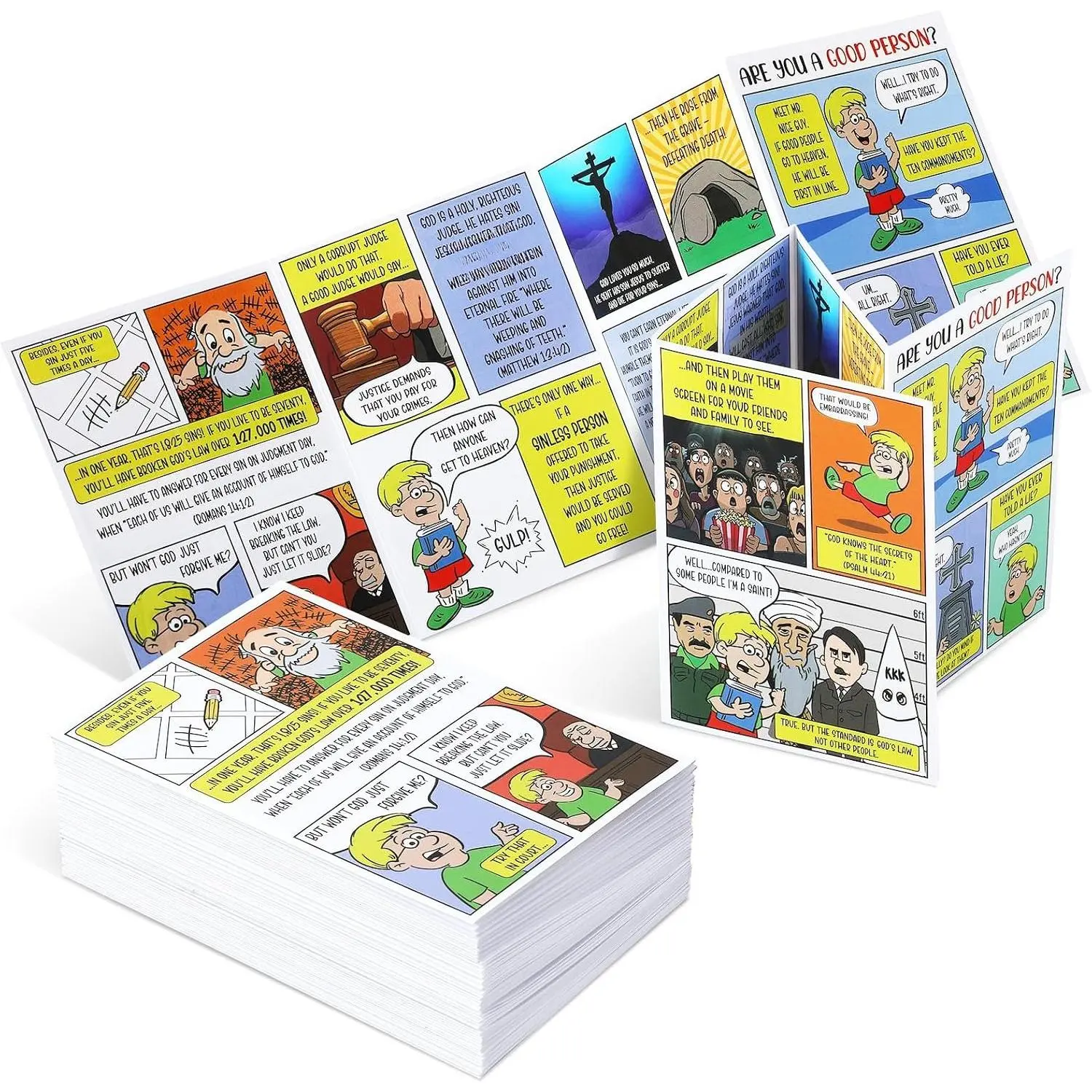 100 count Are You A  Person?  Gospel Tract Card Christian Tracts Salvation Cards Prayer Cards Pocket Holy Postcard Christian Inspirational  Verses Bookmark for  Women Men