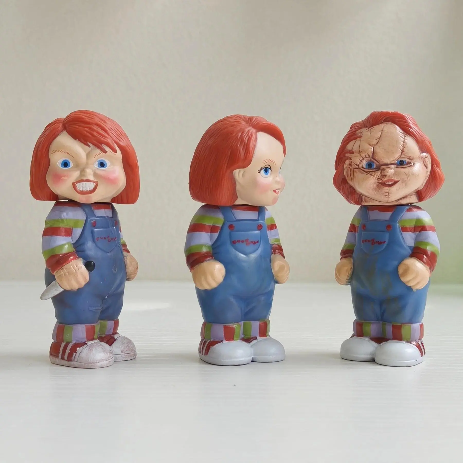 8CM 3pcs/set Good Guys Child's Play Mini Chucky Figurine PVC Cute Toys Model Doll Brinquedos