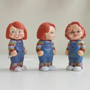 8CM 3pcs/set Good Guys Child's Play Mini Chucky Figurine PVC Cute Toys Model Doll Brinquedos