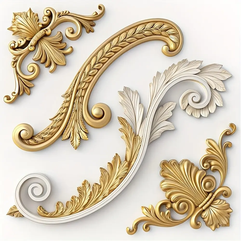 Baroque European Relief Frame Silicone Mold, Elegant Greek Key Design, Greek Letters, Ideal for Gypsum, Wax, Clay, Resin Art