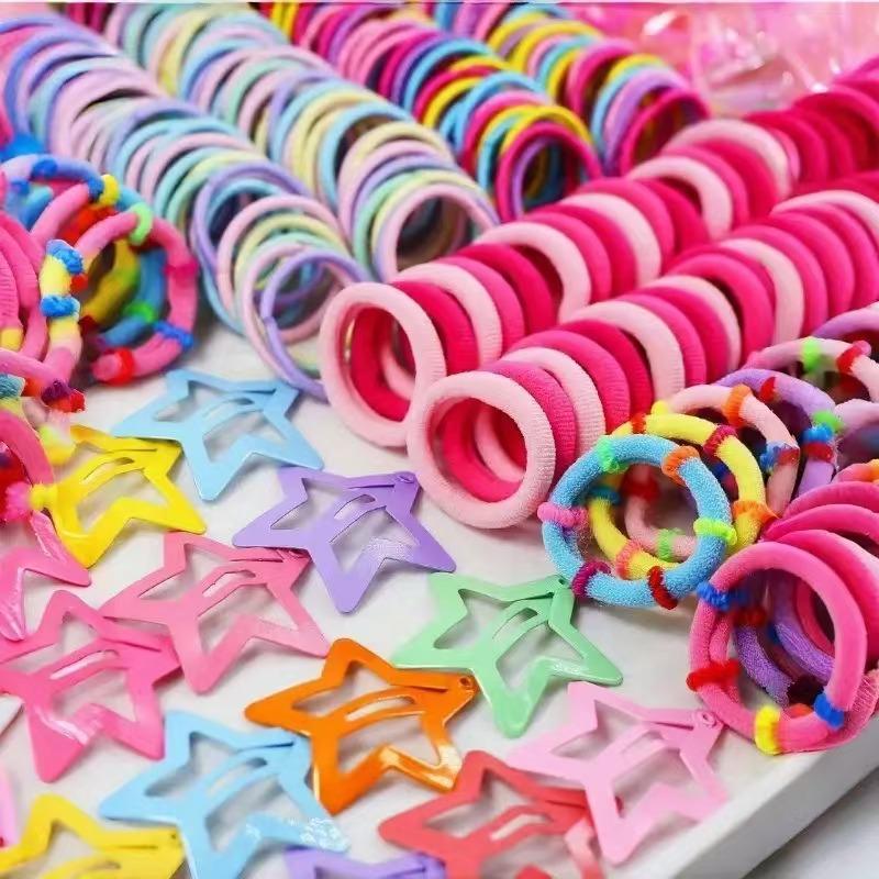 870-Piece Kids Hair Accessory Set, Includes Colorful Hair Bands, Bows, Clips, Ideal for Little Girls' Hairstyles, Party & Festival Use, Hair Accessories Sets