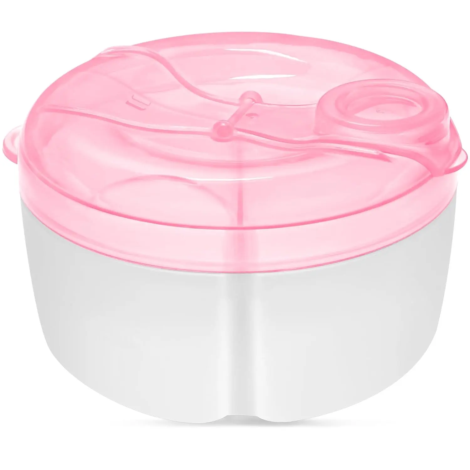 Baby Formula Dispenser On The Go, Formula Container to Go, Non-Spill Rotating Three-Compartment Formula Dispenser and Snack Storage Container  Infant Toddler Traveling