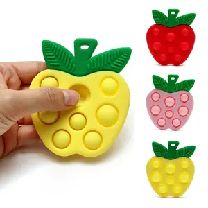 Cute Apple Shaped Toys Baby Travel Additions Boy And Girl Silicone Press Fun Gift Toddlers Counting Toy Christmas, Halloween And Thanksgiving Gifts