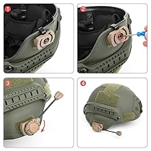 Tactical Helmet Light with White Red IR LED Task Lamp, Military Helmet Accessories Mount for Mich Fast Helmet Molle System Picatinny Rail, Survival Signal Light for Outdoor Hunting Tactical Helmet Light with White Red IR LED Task Lamp, Military Helmet Accessories Mount for Mich Fast Helmet Molle System Picatinny Rail, Survival Signal Light for Outdoor Hunting
