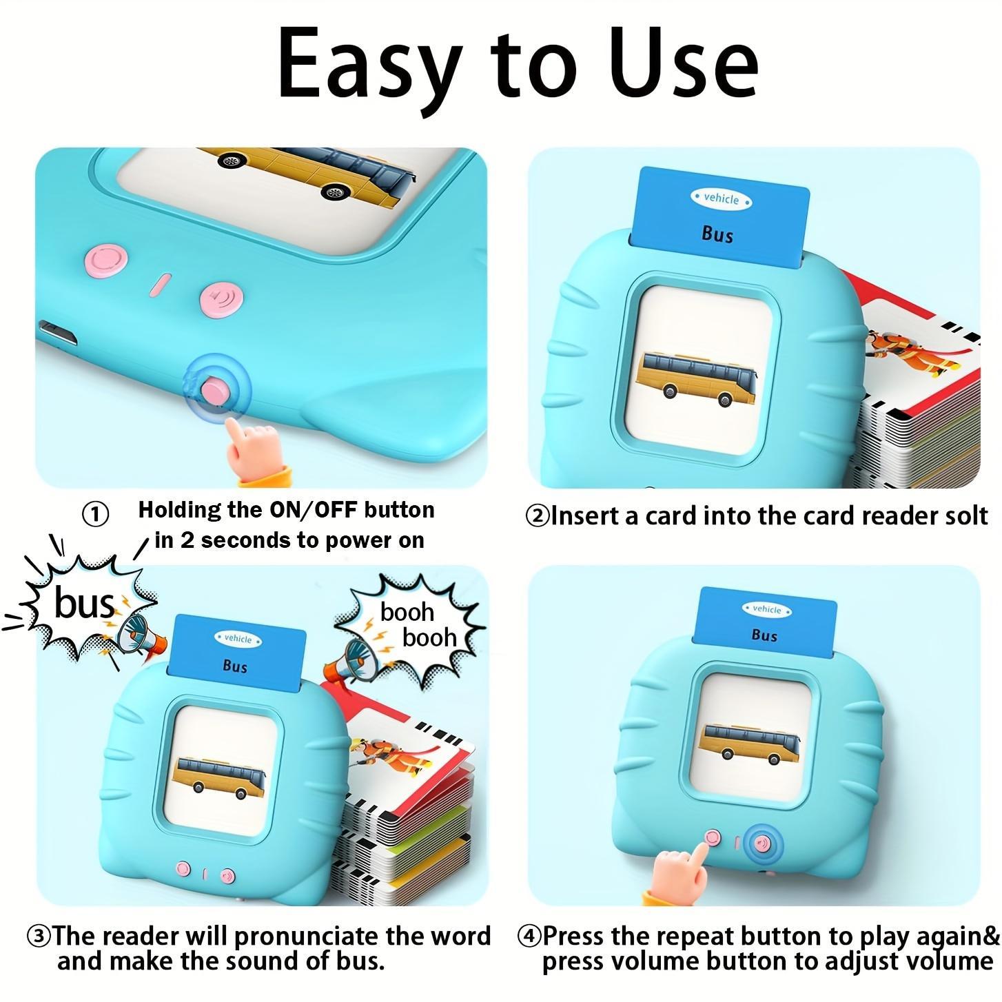 Early Education Toys for Kids, Words Card Reading Learning Machine, Children's Early Education Learning Machine, 1 Set Learning Machine, Preschool Educational Toys