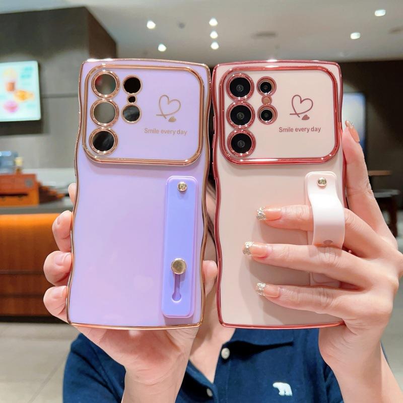 New Wave Heart Design  Phone Cover Girly Universal Camera Protector Shockproof Cases for S25/S24/S23/S22 HN8
