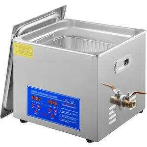 VEVOR 15L Ultrasonic Cleaner with Digital TimerHeater Professional Ultrasonic Cleaner 40kHz Advanced Ultrasonic Cleaner 110V for Wrench Screwdriver Repairing Tools Industrial Parts Mental Cleaning