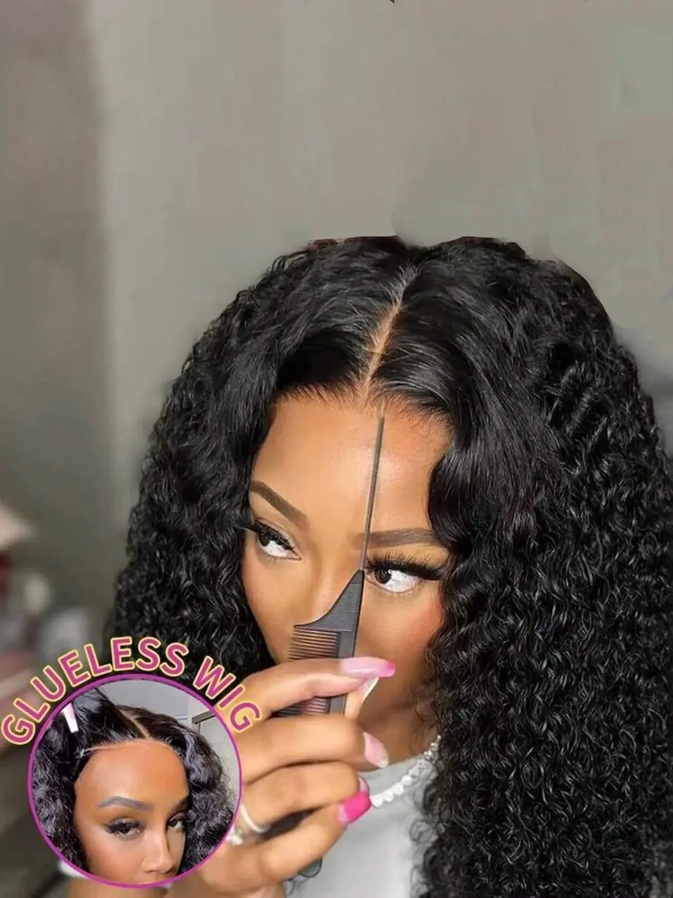 Water Wave 5x5 Lace Glueless Wig Human Hair Wig Pre-Bleached Transparent Lace Wig 150% Density Brazilian Virgin Hair