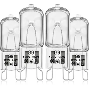 W10709921 Light Bulb for Whirlpool Microwave Oven,300°C High Temperature Resistant,G9 120V 25W Bulb Compatible with Kitchenaid Jenn-air Whirlpool Maytag Replace for W10112515 AP5983626,4 Pack