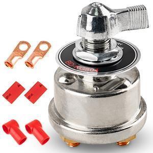 12-24V Battery Disconnect Switch Heavy Duty, 300A Upgraded High Current Battery Kill Isolator Switch, Power Cut on/Off Switchs with Face Plate for Car, Marine Boat, RV, Truck and ATV Heavy Duty High Current Battery Switch Outboard Motor Vehicle