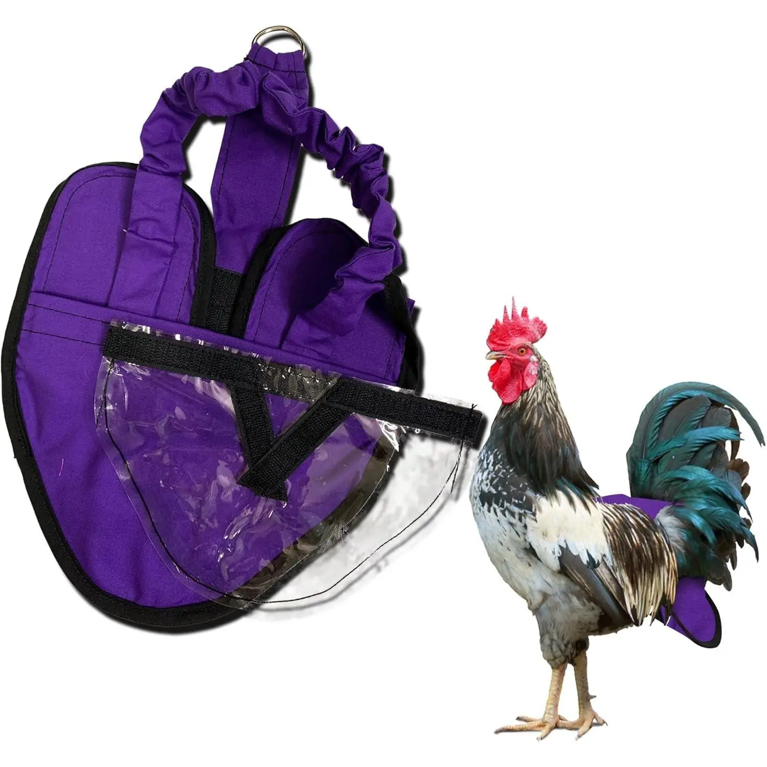 Starter Kit - Wrap-Around Duck Diaper with Removable Liner & Fixed Tab - Durable, Secure Fit, Easy-to-Wear Essential Duck Supplies for Real Ducks, Made in USA - Purple, Large