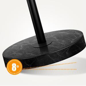 79'' Arc Floor Lamps for Living Room, Modern Standing Lamp with Adjustable Hanging Drum Shade, Black Tall Pole Lamp with Weighted Base & Edison E26 Socket, Corner Light for Reading Bedroom Office