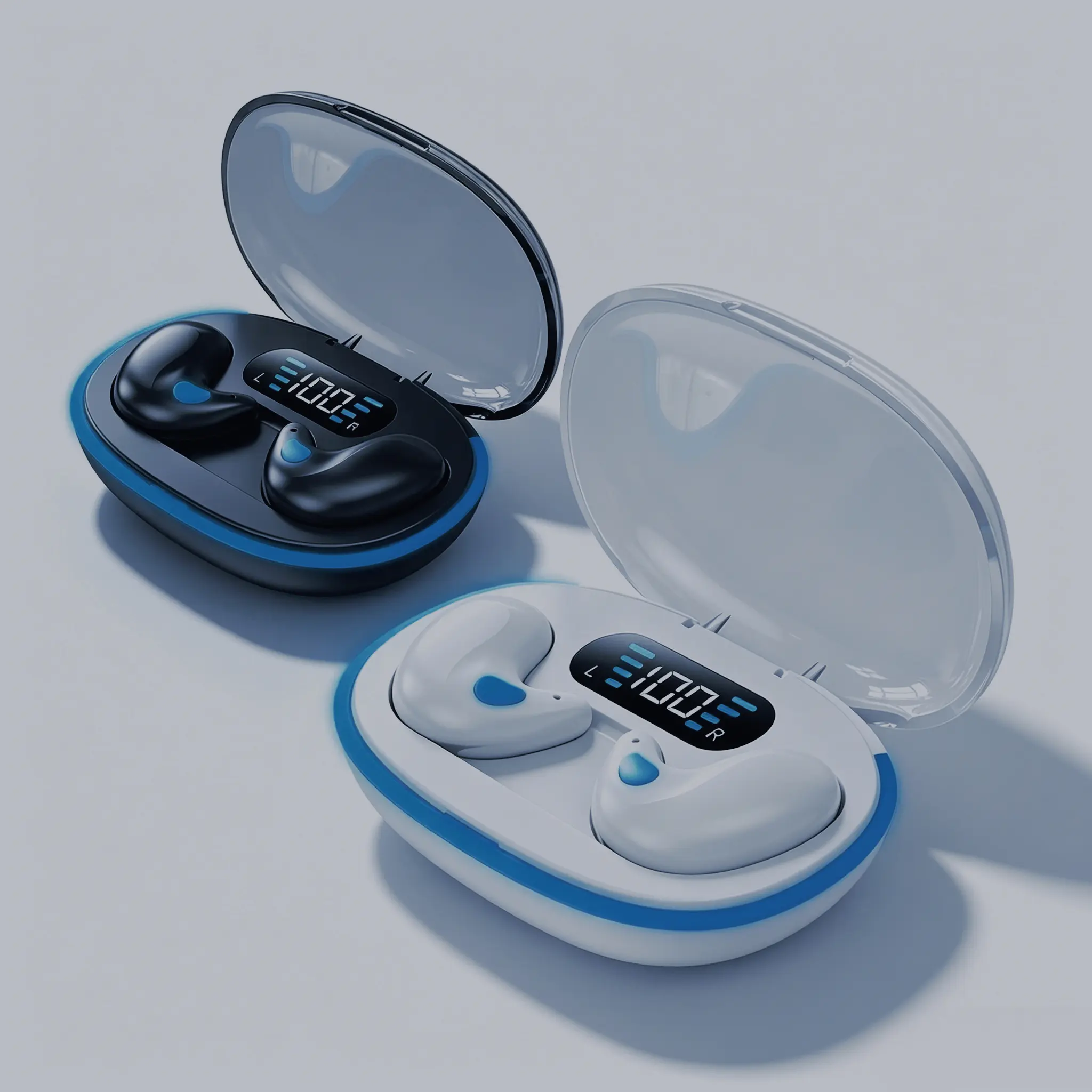 Sleep Earphones Bluetooth Wireless Tiny Compact Design Fit for Small Ears Portable Audio Headphones Ideal for Side Sleeping Charging Connection