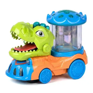 Electric Crocodile Toy Car with Obstacle Avoidance – Automatic Steering Vehicle with Rotating Lights & Chomping Mouth | Interactive Moving Animal Toy for Kids Boys & Girls Age 3+