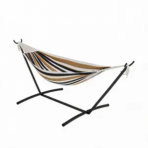 Hammock with Foldable Steel Stand and Carry Bag, Standing Hammock, Indoor Outdoor, 450Lbs Weight Capacity, Suitable for Garden Camping Beach summerwins