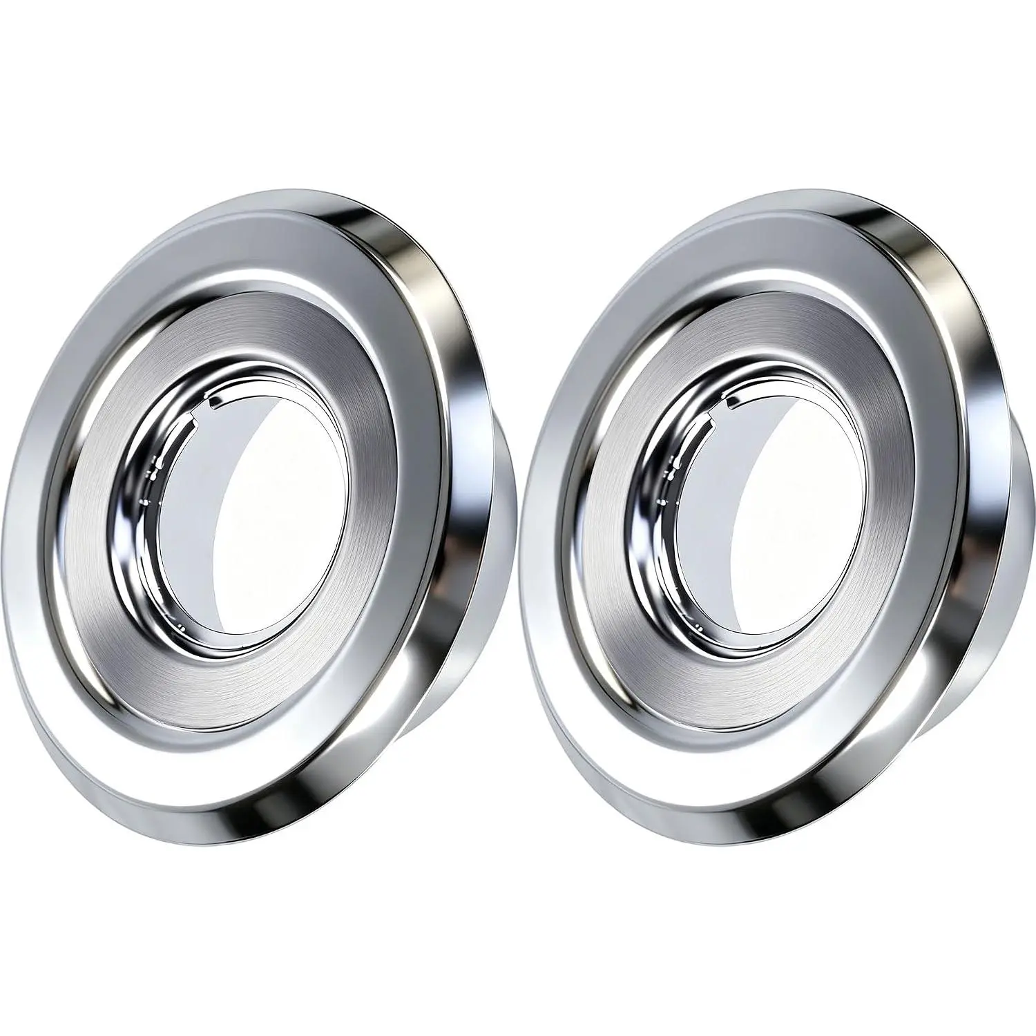 (2 Pack) 3/4" IPS Fire Sprinkler  Escutcheon Plate Standard Cover Trim Ring Two count Rosette Chrome Fire Sprinkler Covers for Ceiling