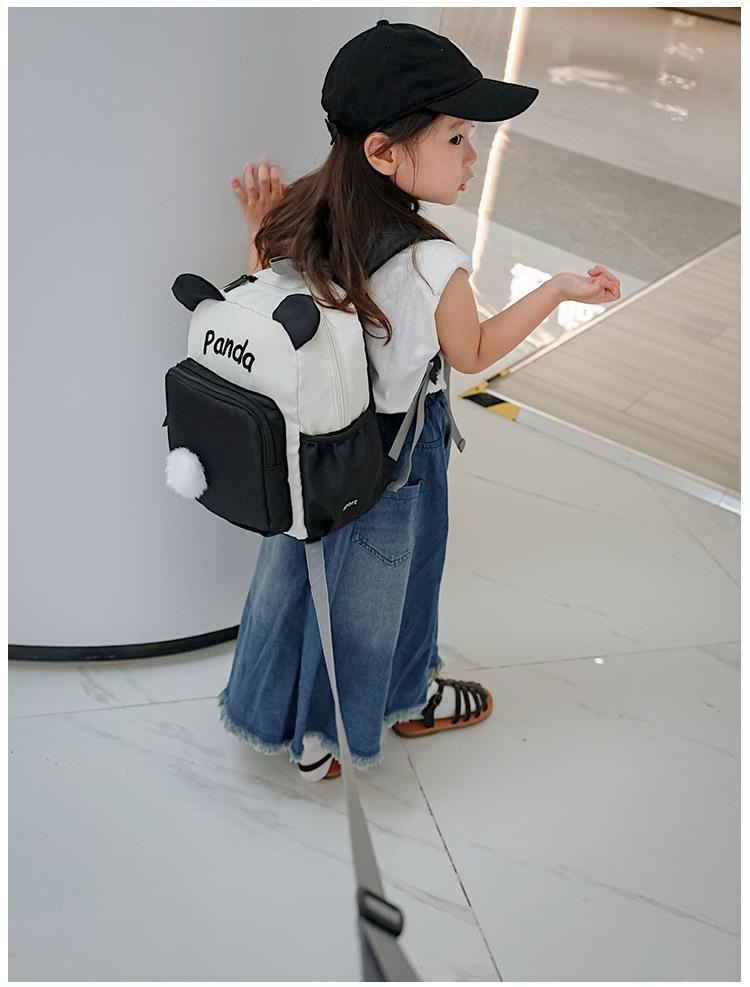 Kindergarten Color-Block Canvas Backpack 2026 Back-to-School Season Children's Fashion Backpack Baby Anti-Lost School Bag