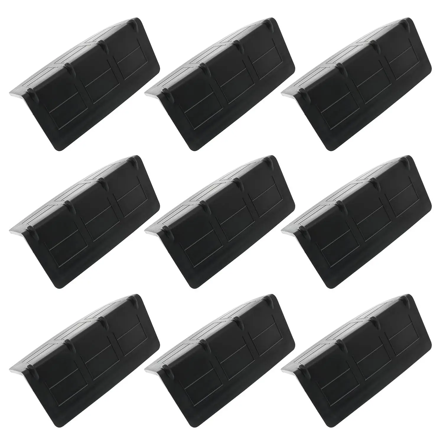 12 count V-Corner  Protectors Plastic Right Angle Carton Packaging Fixed Plastic Corner Protectors Cargo Loading System Bumper Cushion for Steel Household Appliances Palletized Goods Black