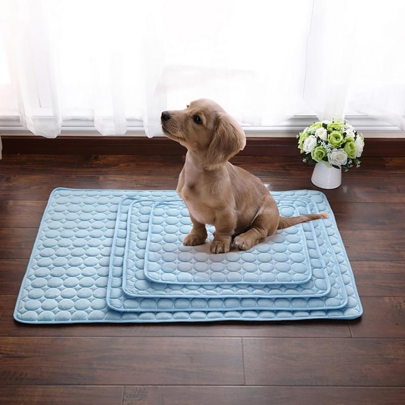 Pet Dog Cat Ice Silk Cold Nest Pad For Cooling In Summer Pet Dog Cat Ice Silk Cold Nest Pad For Cooling In Summer
