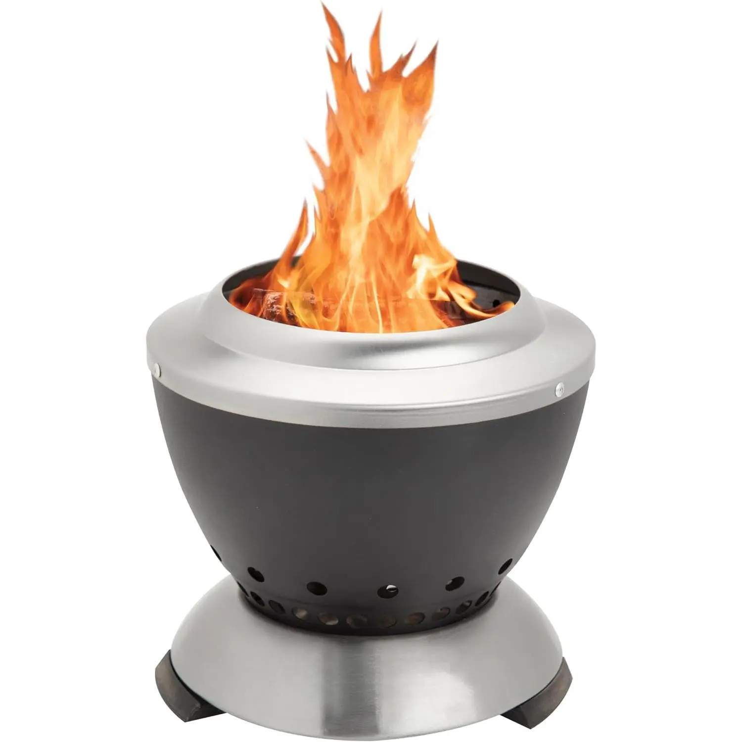 Cleanburn Smokeless Tabletop Fire Pit, 7.5" Lightweight Portable Smokeless Fire Pit with Removable Base for Ash & Carry Bag, Small Outdoor Heater for Patio, Camping & RV, Portable Heater