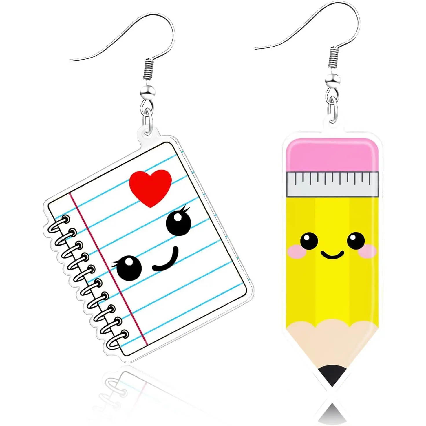 to School Gifts Teacher Earrings for Women  Pencil Book  of School Earrings Teacher Appreciation Earring  Gifts