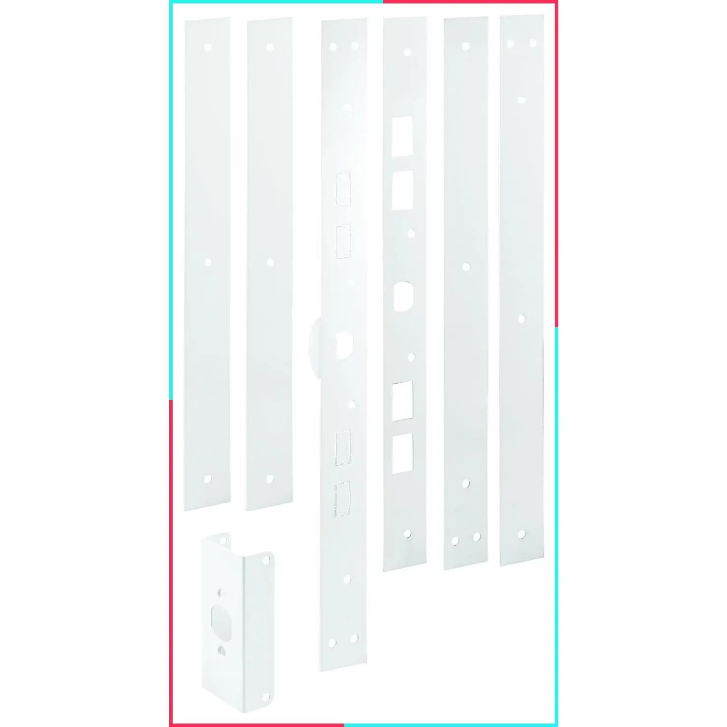U 11026 Steel Jamb Repair and Reinforcement Kit, 59-1/2 In. Installed, White, 1 Kit
