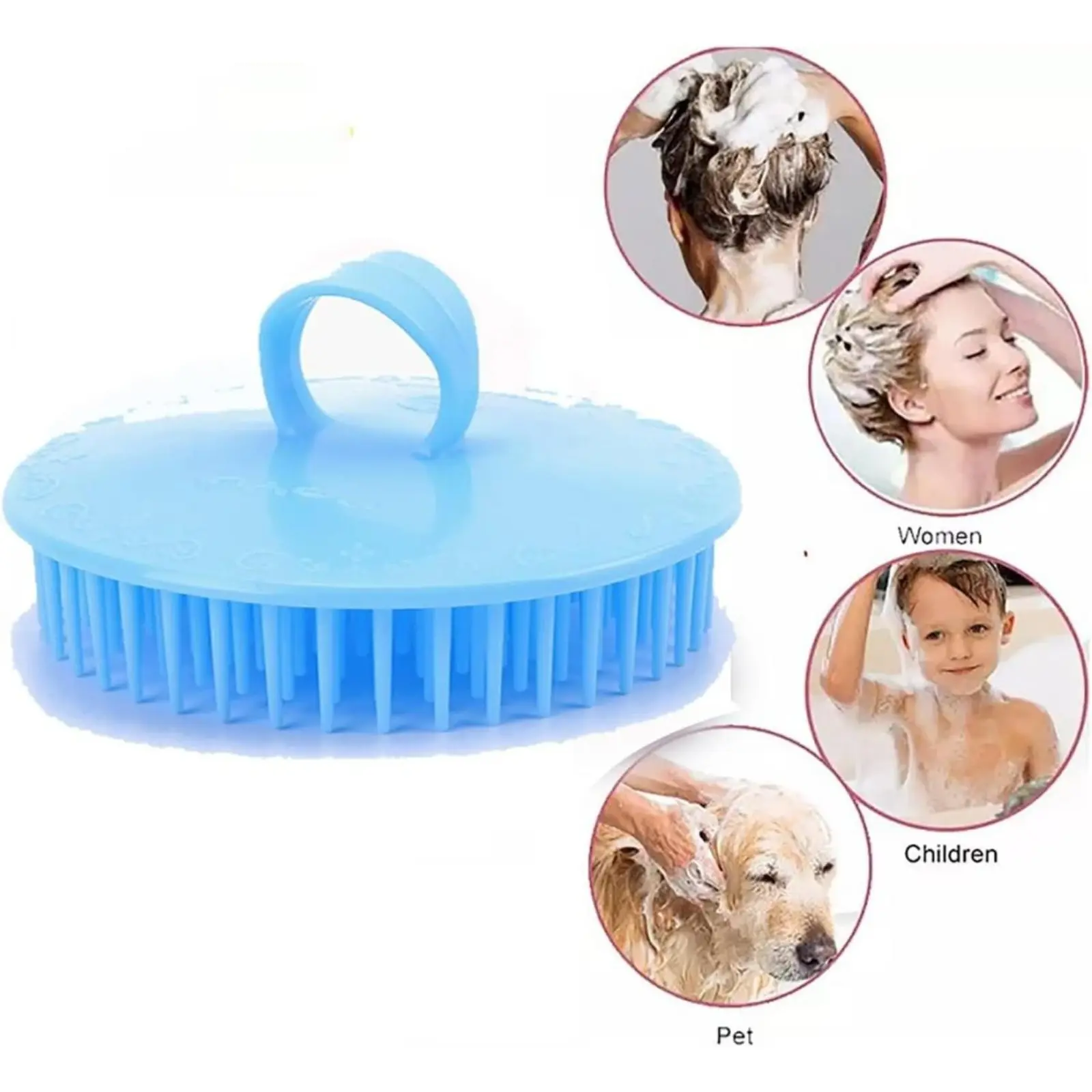 1 Pack Hair Scalp Brush Dandruff Cleaning brush, Shower Shampoo Brush for Home, Office, Travel and Pets, Scalp Scrubber