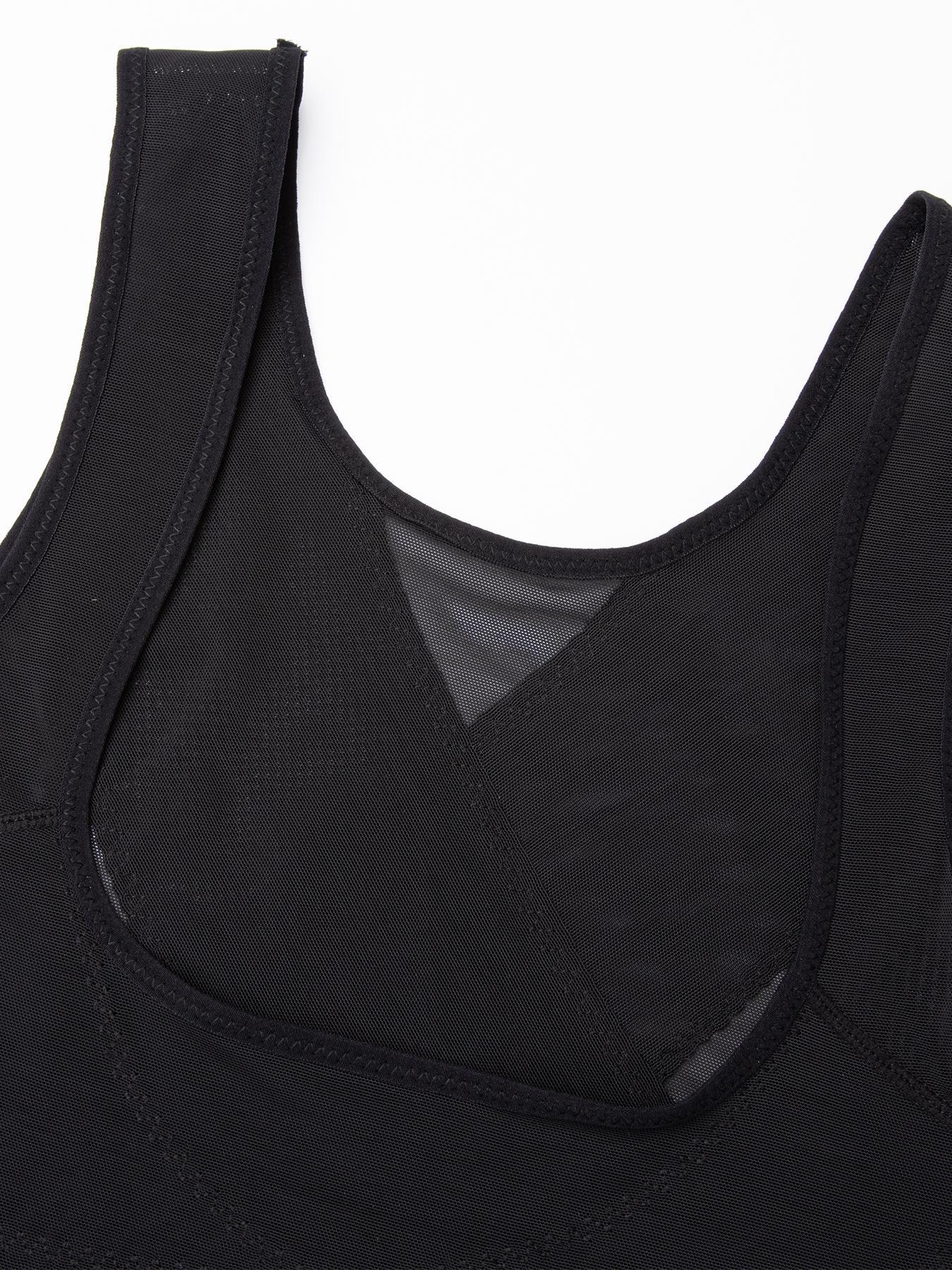 Women's Contrast Mesh Sheer Shapewear Bodysuit Underwear, Summer Wear 2024, High Stretch Breathable Comfortable Tummy Control Shapewear Clothing for Daily Wear, Summer Clothes Women, Body Shapewear, Women's Shapewear Clothes for Summer