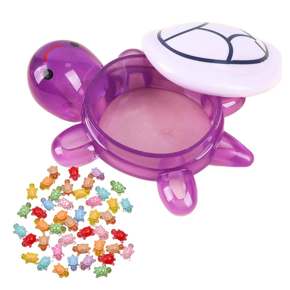 Night Glow Large Turtle+100pcs Mini Luminous Turtles Figurines Resin Craft Glowing Turtle Storage Ornament Landscape Desktop