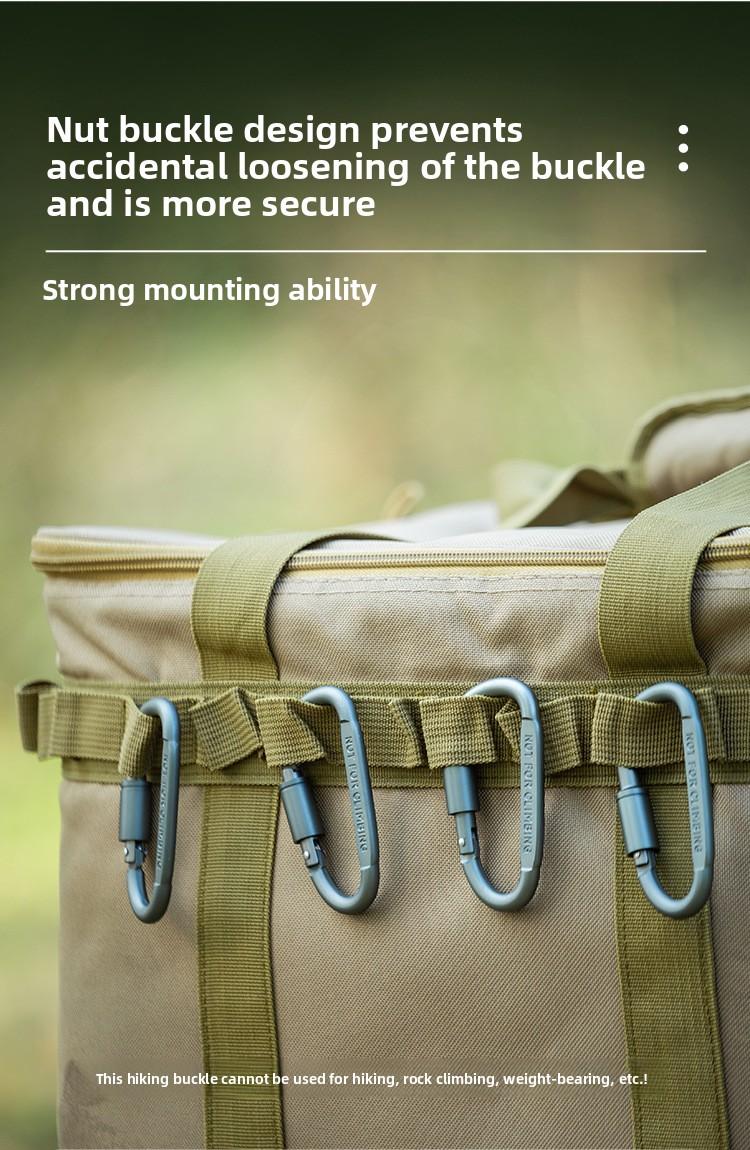 2*D - Type Aluminum Alloy Locking Carabiner Multi - function Outdoor Tactical Gear Mountaineering Buckle Keychain Bottle Clip for Hiking Camping