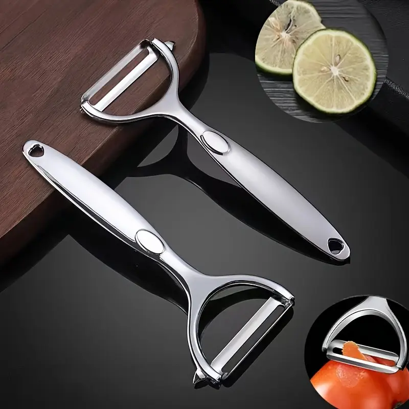 Heavy Duty 55g Stainless Steel Vegetable Peeler, Multi-function Fruit Peeling Tool, Potato Apple Cucumber Peeler, Household Kitchen