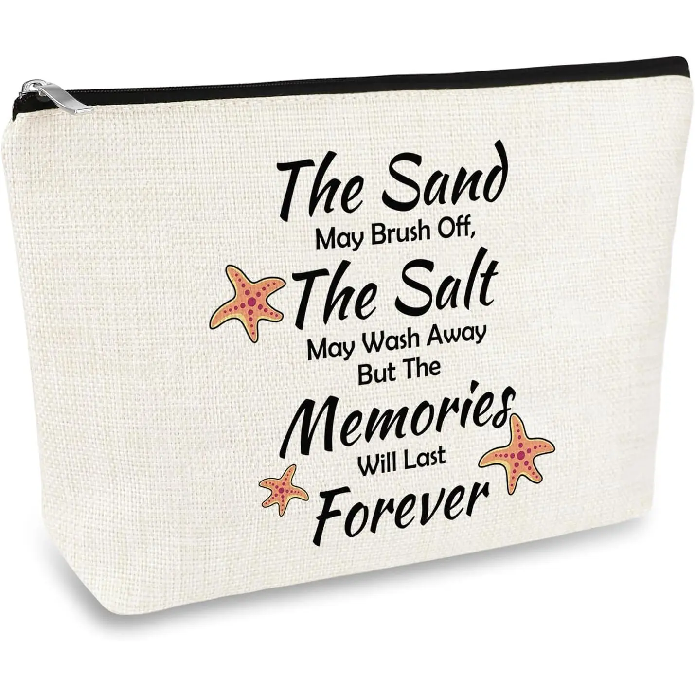 Summer Beach Makeup Bag Beach Lover Gifts for Women Inspirational Gifts for Her  Bag Summer Themed Zipper Travel Pouch Birthday Graduation  for  Sister Besties Teacher Coworker