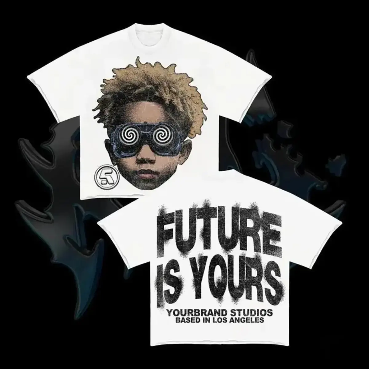 Round Neck Casual Y2K Graphic Tee Future Is Yours Printed Shirt Casual Crewneck Streetwear Made In USA For Women For Men [Block Core Threads cotton t-shirt/sweatshirt/hoodie, soft and comfortable]