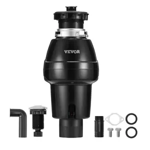VEVOR Garbage Disposal, 3/4HP 3250RPM Continuous Feed Food Waste Disposer, EZ Connect Food Waste Grinding System with Sound Reduction, Power Cord & Splash Guard for Kitchen Sinks