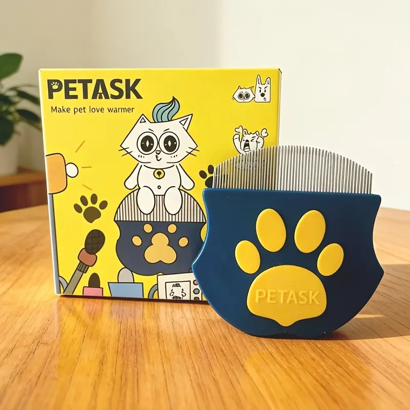 Pet facial comb small face comb dog cat rabbit row comb needle comb round head curved comb flea tail cleaning comb Grooming Supplies
