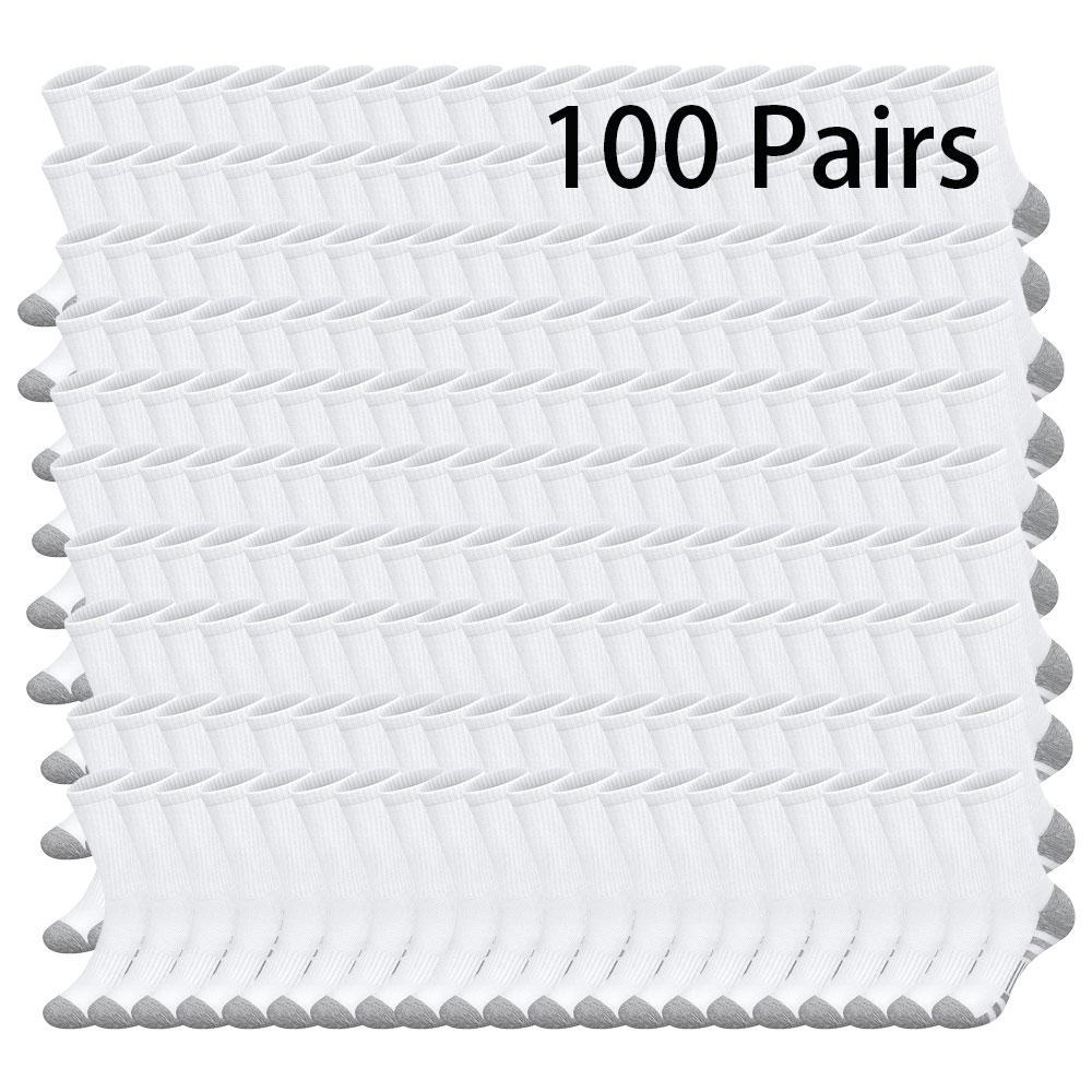 Women's Athletic Running Socks, 100 Pairs Casual Sweat-Absorbent Breathable Socks for Fitness, Socks For Women