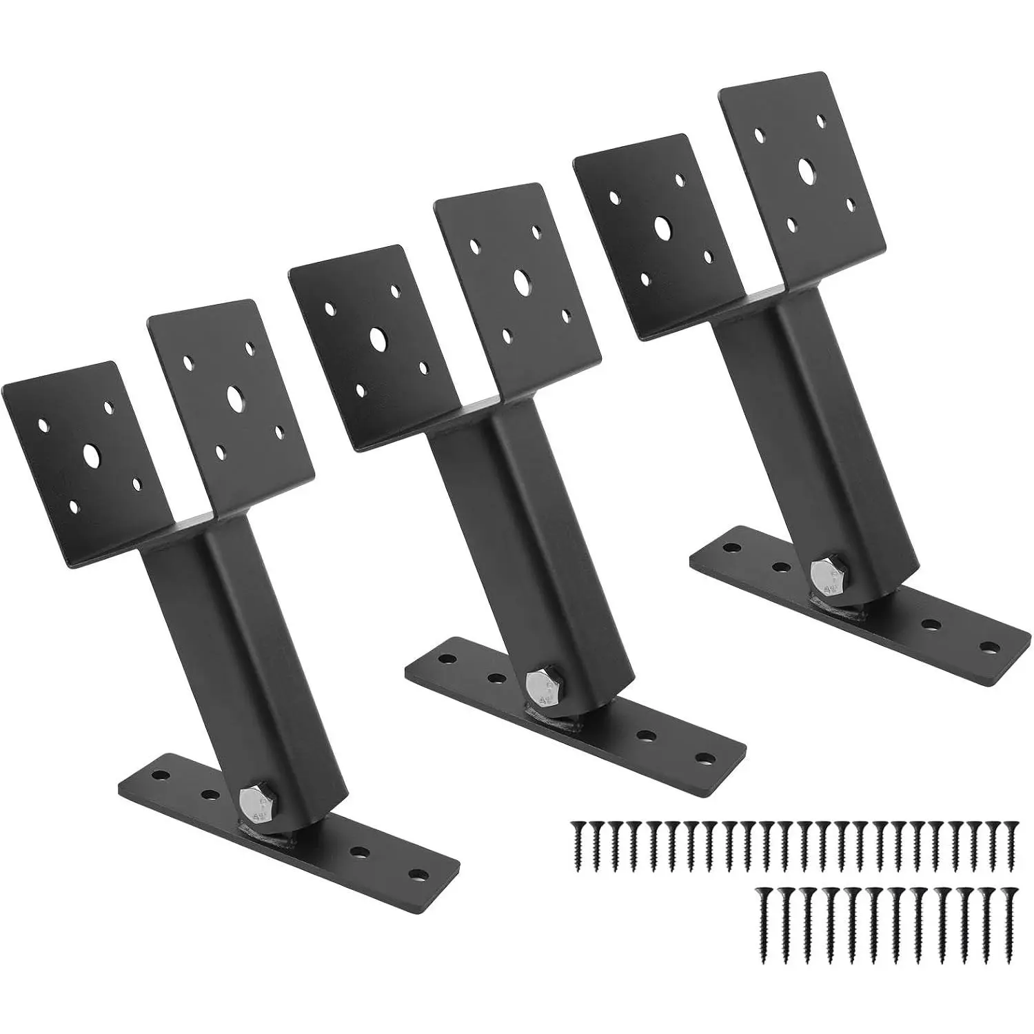 3 count 4X4 Roof Riser Brackets,Adjustable Saddle Roof Riser Beam Bracket | Roof Lift Brackets for  Patio Gazebo, Fit 4x4 and 4x6  Beam