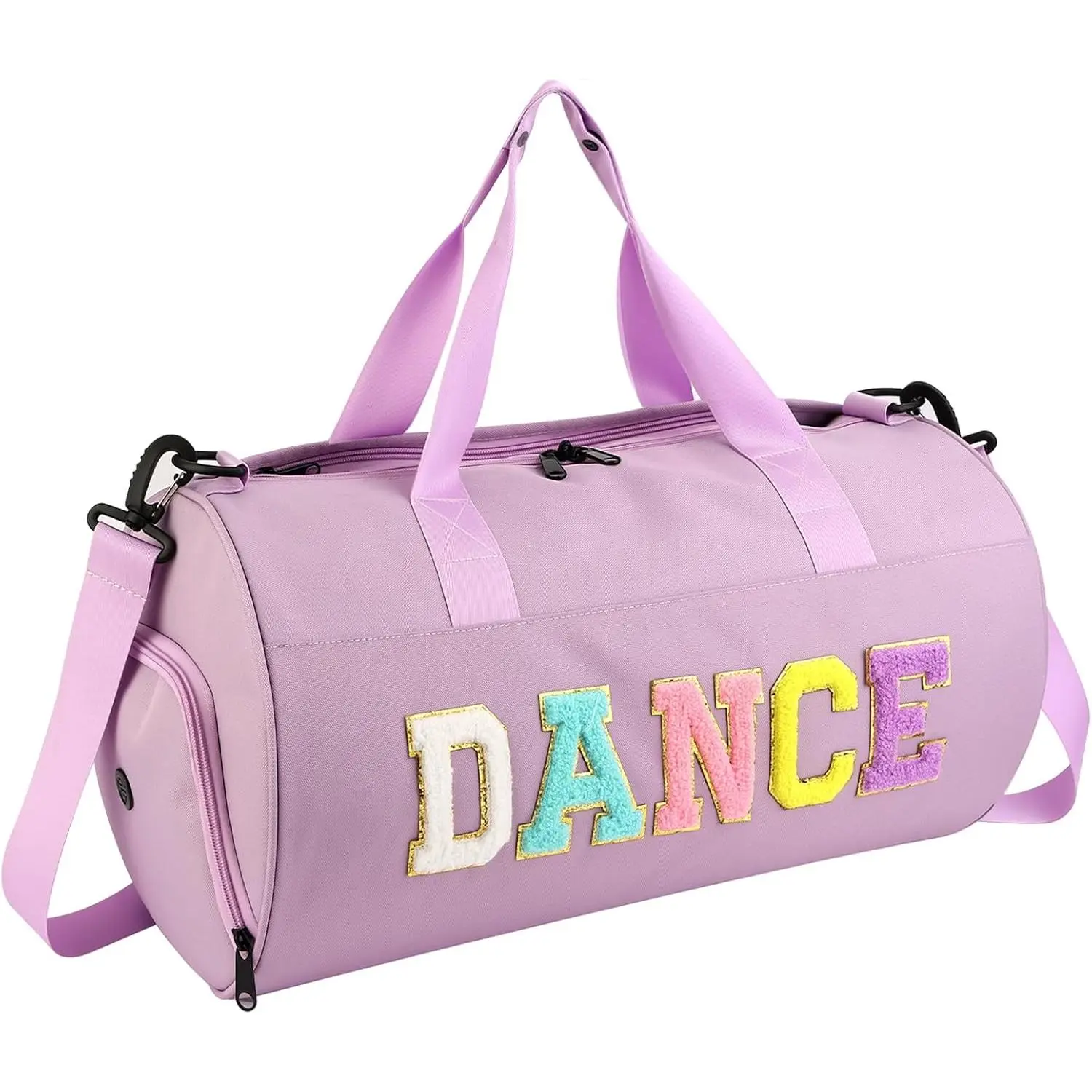 Dance Ballet Bag for Girls  Gym Duffle Bags Overnight Travel Bags Fun Dance Workout Duffel Bag  Cute Bag for Dancers, Girls, Teens, Student Athletes (, L)