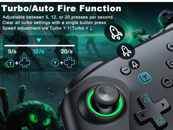 The controller is compatible with Windows PC/Switch/Android/IOS system devices, with macro programming, Turbo, vibration adjustment functions, Hall analog triggers and Hall effect joysticks provide precise control operations, and native controller games c