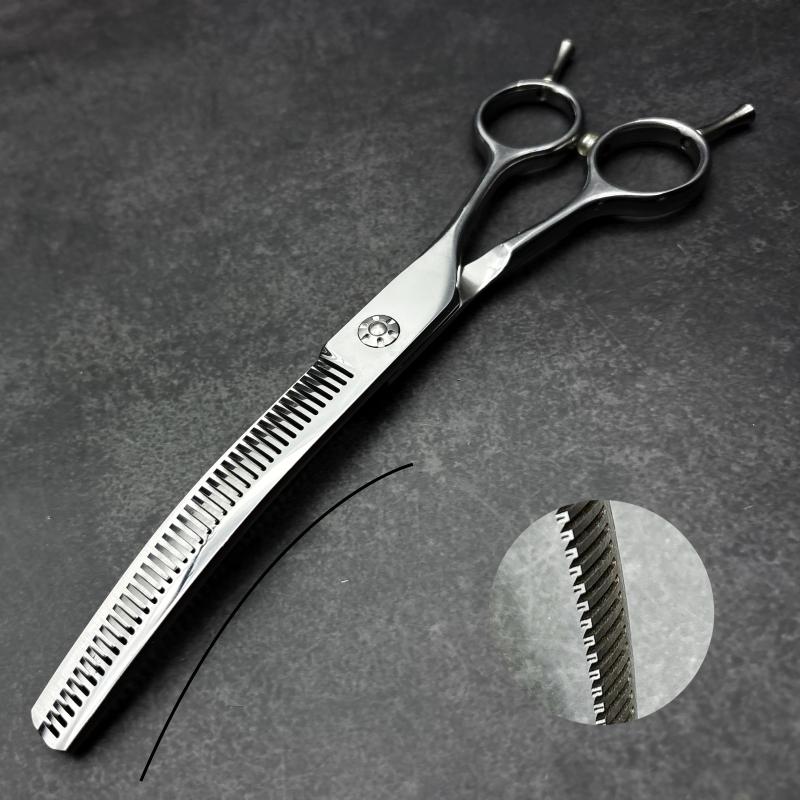 Wingsbro Professional Pet Grooming Scissors, Curved Arc Design, Suitable for Pet Hair Trimming, Thinning, Styling, 1 Piece