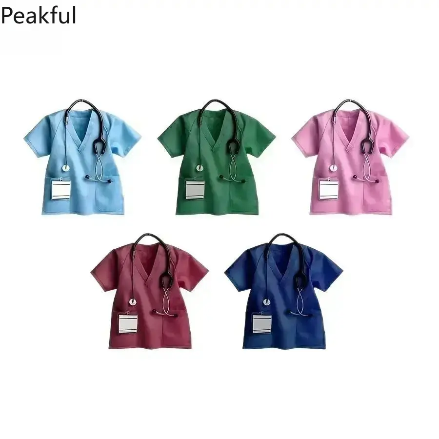 Personalized Nurse Badge Clip Keychain with Stethoscope Design, Cute Hospital ID Holder for Women & Men, Perfect Graduation & Holiday Gift for Nurses, Doctors & Healthcare Heroes