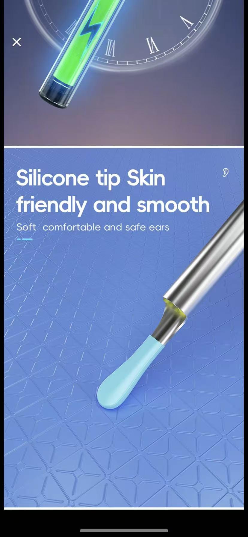 Ear Wax Removal Tool, Otoscope with 1920P HD Camera, with 7pcs Set of Metal Ear Spoons, with 6 LED Lights for iPhone iPad Android Smart Phone, Perfect Gift for Men and Women - Ideal Mother's Day Gift for Mom & Family earwax cleaner soft silicone tip kit