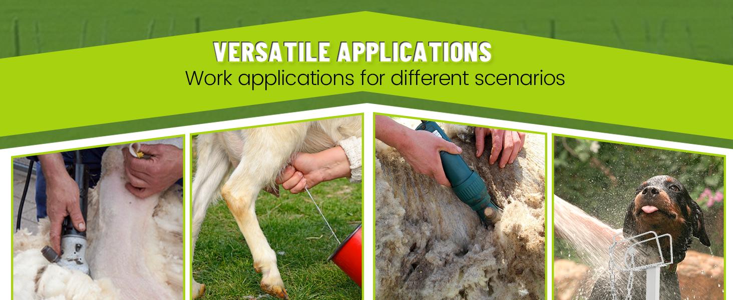 Livestock Stand 51x23, Adjustable Goat Milking & Sheep Trimming Stand, Steel Frame, 500lbs Capacity Animal