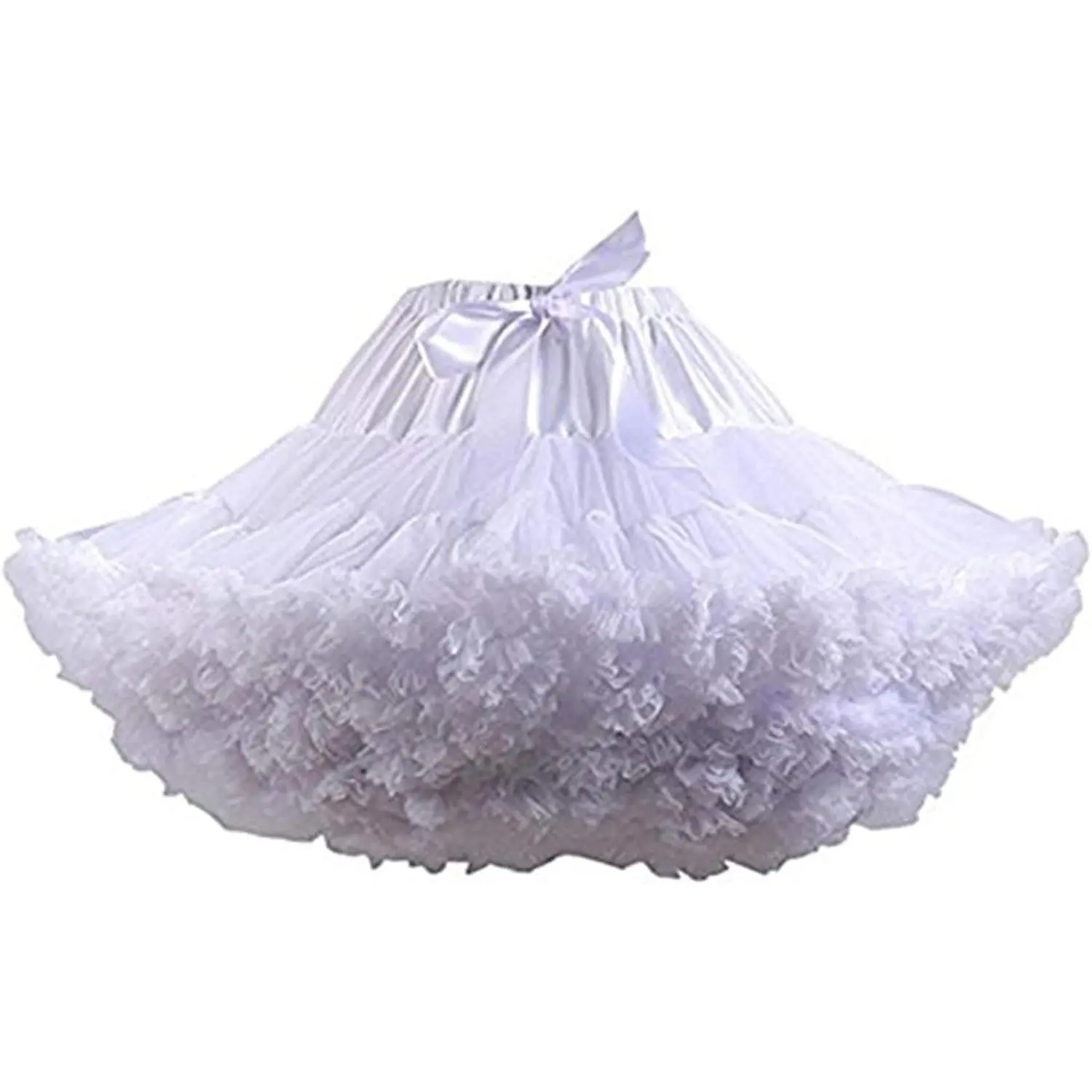 Womens 3-Layer Pleated Tulle Petticoat Tutu Skirt Puffy Party CosplayGift