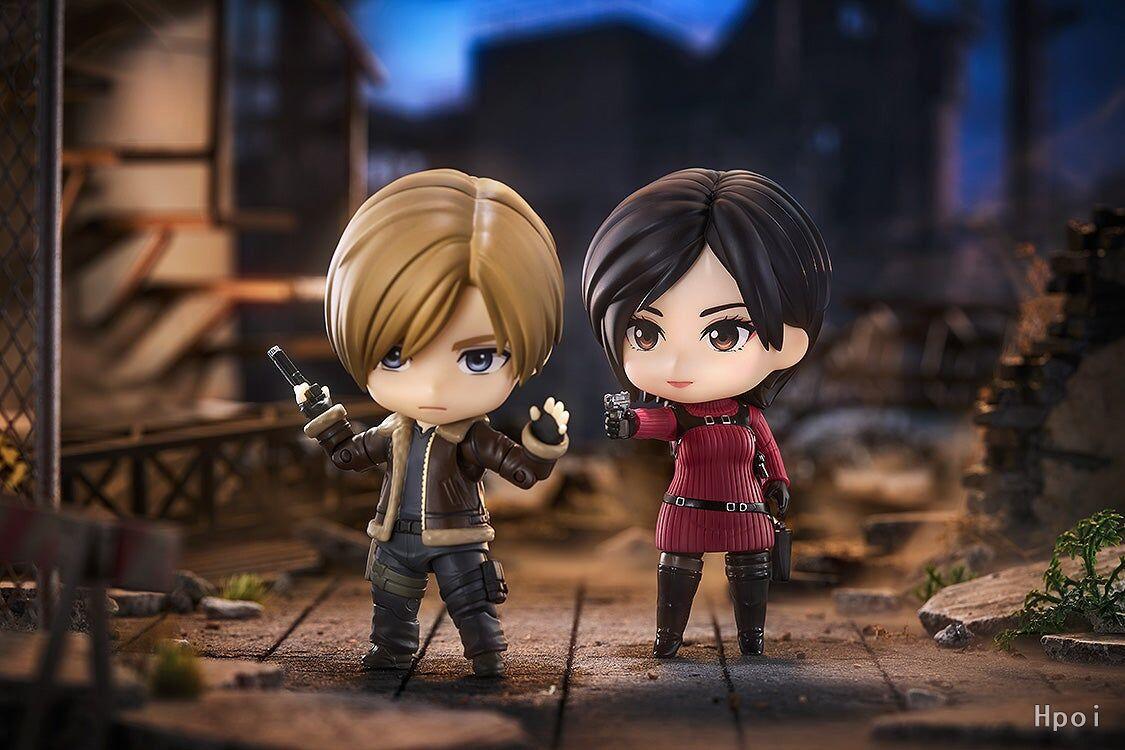 ResidentEvil Anime Figure Set #2761 #2337 - Ada Wong & Leon S. Kennedy, Swappable Faces Movable Joints Action Figure
