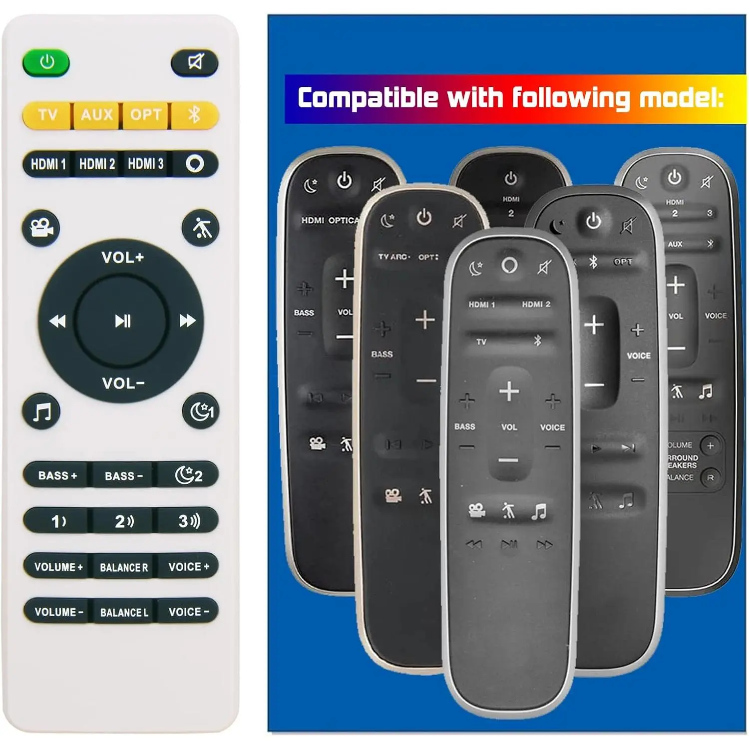 Remote Control  for Polk Audio Soundbar MagniFi , Magnifi Mini, FR1  Theater Sound Bar System